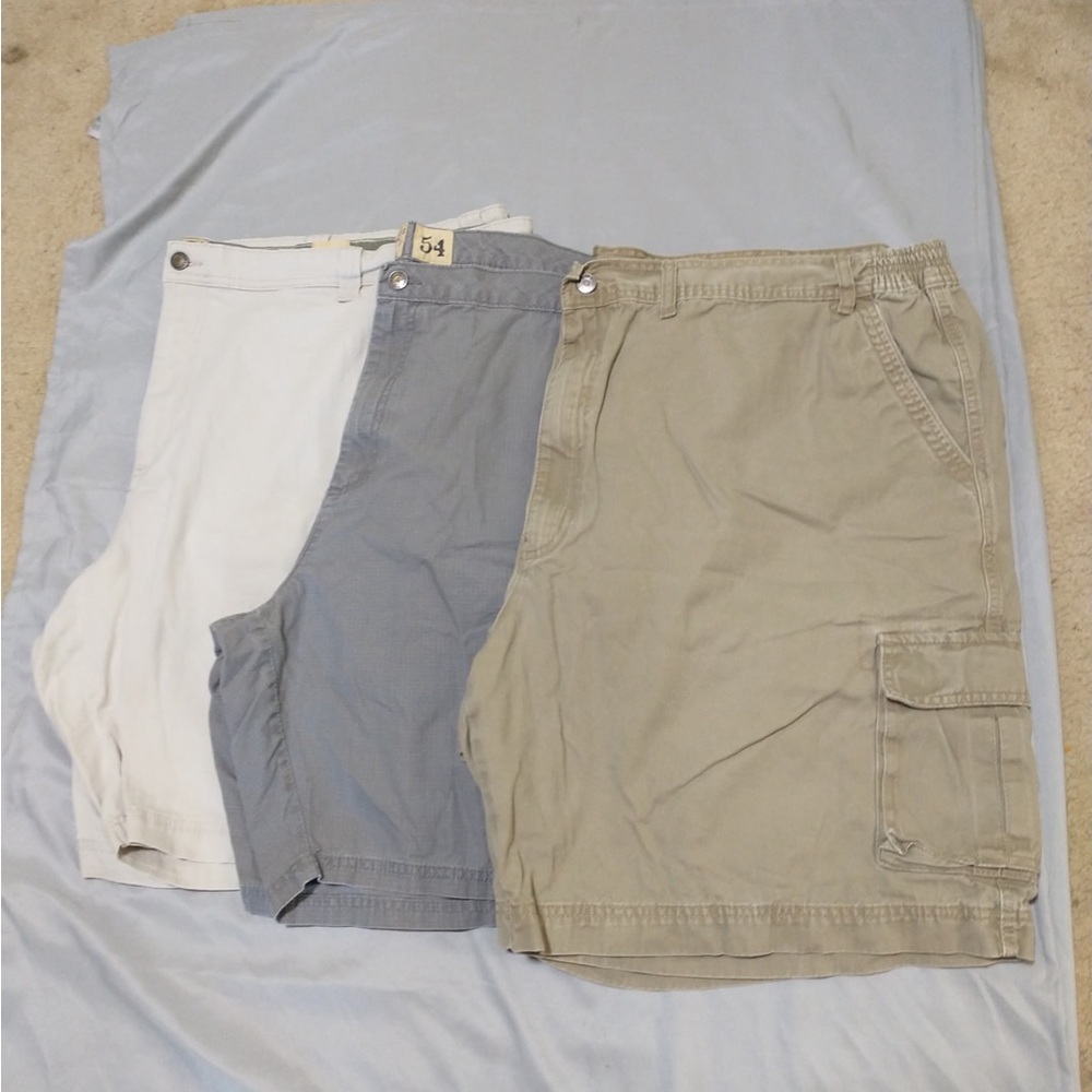 Men's Casual Cargo Shorts - Light Khaki, Gray, Tan